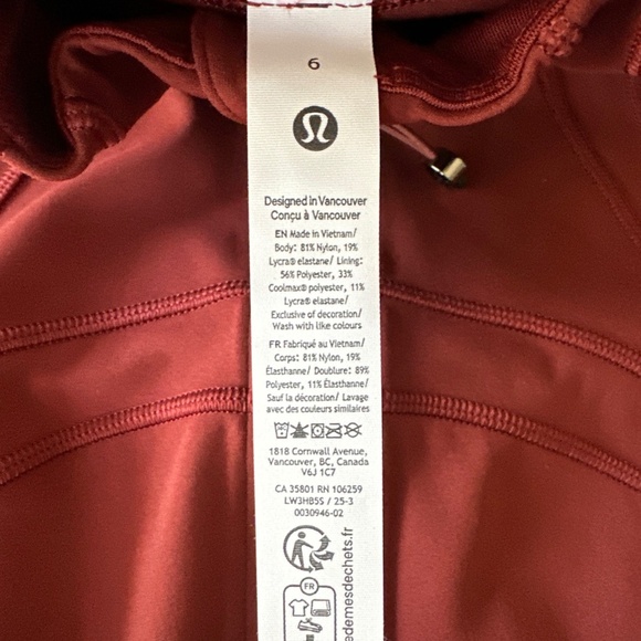 LULULEMON DEFINE JACKET CROPPED NULU ROCKWOOD WOMEN'S SZ 6 NEW - Picture 5 of 6
